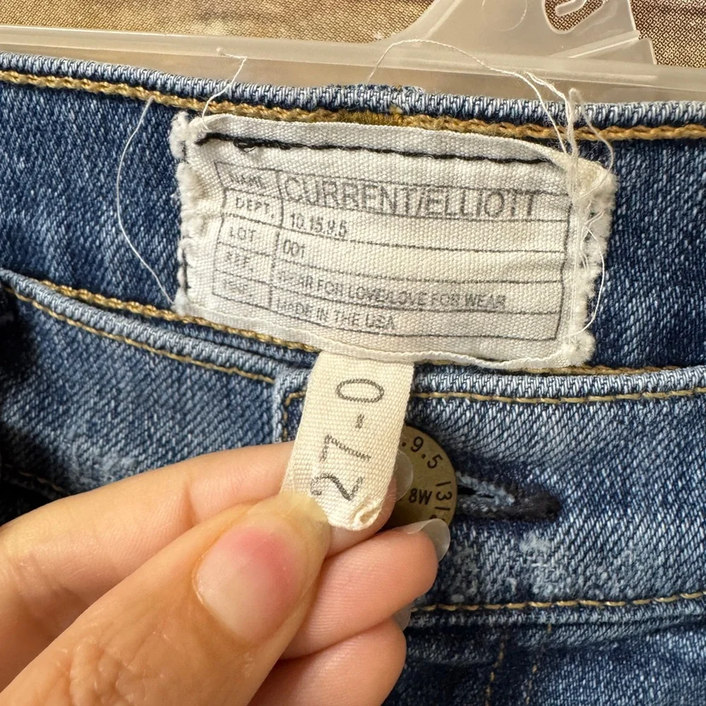 Current Elliott‎ Jeans The Stiletto Jodie Shredded Skinny 27 Distressed Stretch